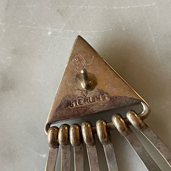 Vintage Zuni Native American Dangle Earrings - Picture 9 of 12